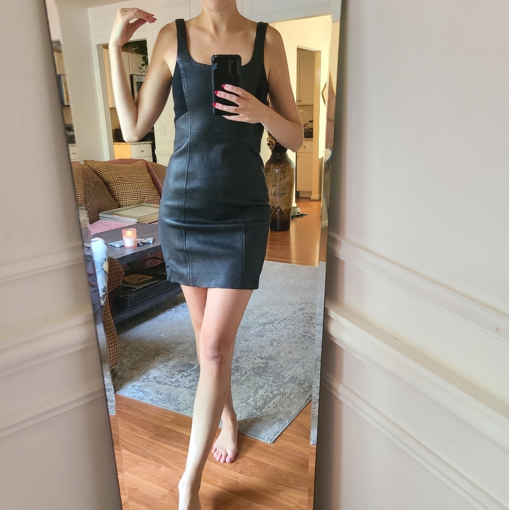 NWT Theory Adocia Leather dress